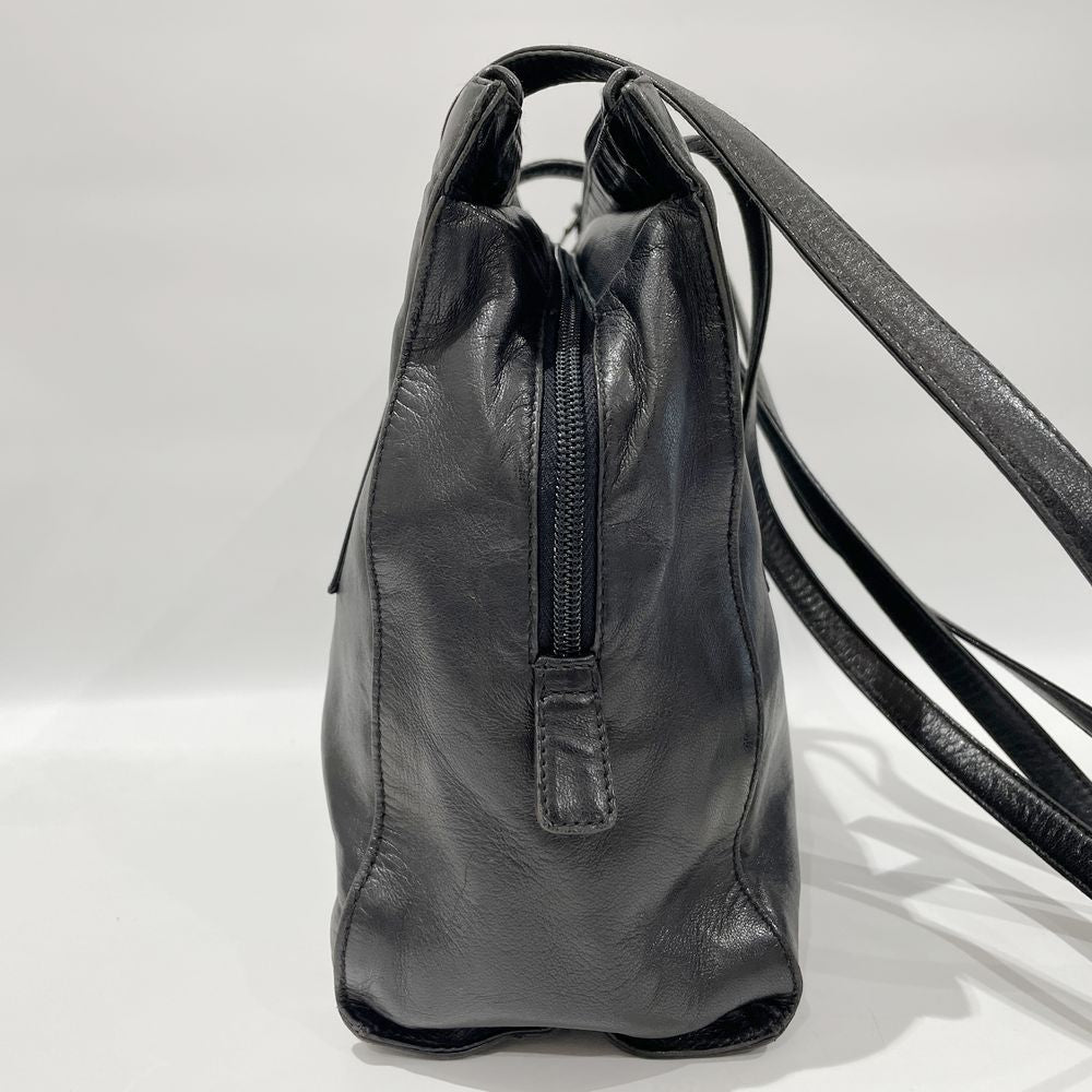 中古B/標準】PRADA プラダ 型押しロゴ 肩掛け レディース トートバッグ ブラック20481759