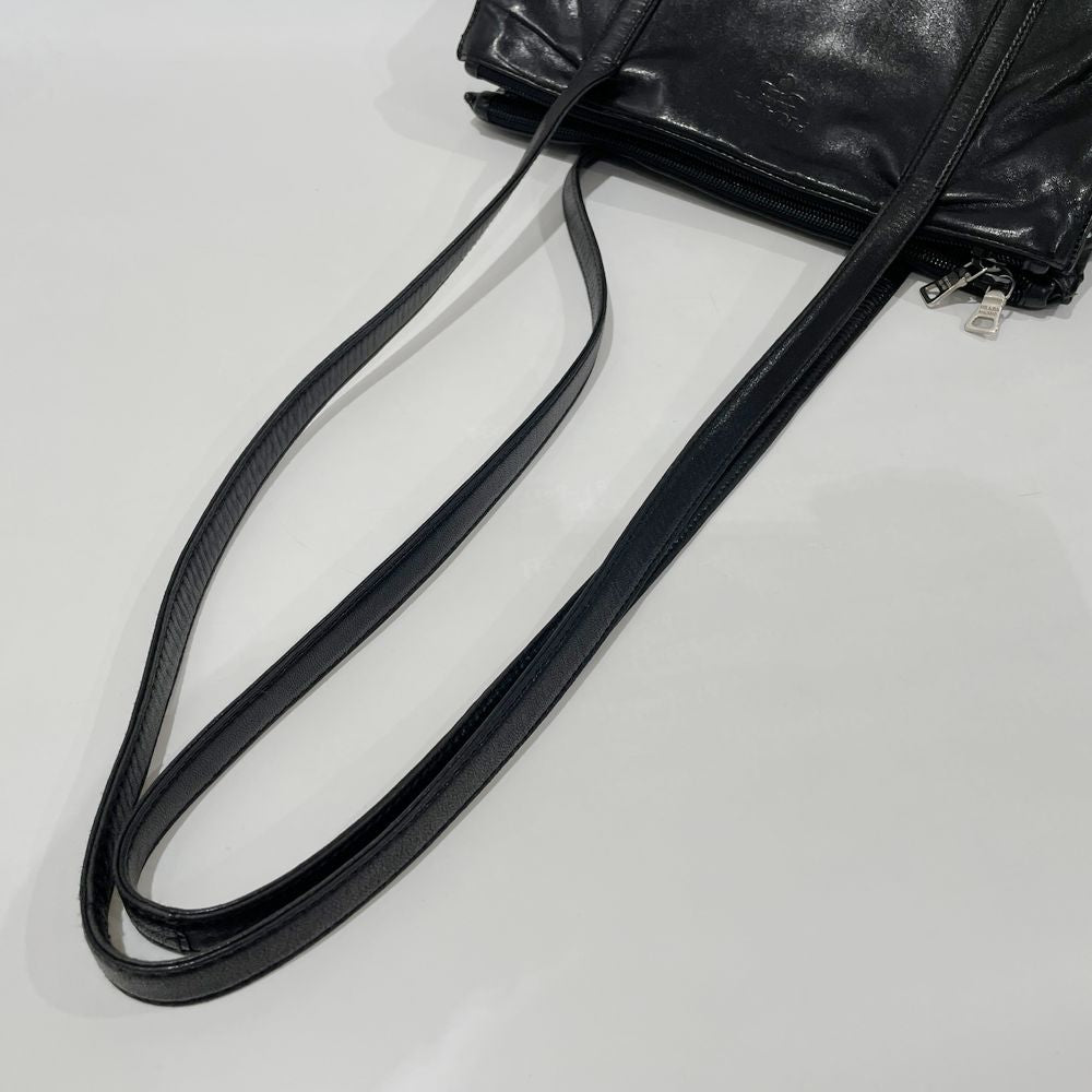 PRADA(プラダ) 型押しロゴ 肩掛け トートバッグ レザー レディース【中古B】20240727