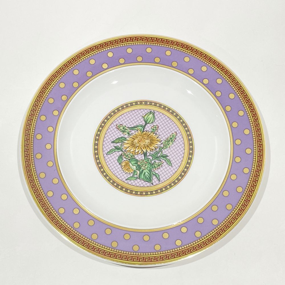 VERSACE(ヴェルサーチ) ×ローゼンタール Floral Elegy 3点セット カップ＆ソーサー 花柄 ドット まとめ 食器 陶器 【中古AB】20240826