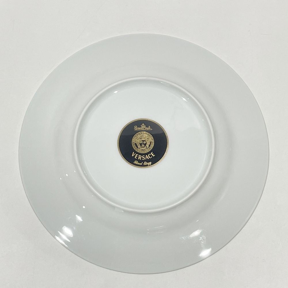 中古AB/使用感小】VERSACE ヴェルサーチ ×ローゼンタール Floral Elegy 3点セット カップ＆ソーサー 星 スター 皿  ユニセックス 食器 ブルー20481771004