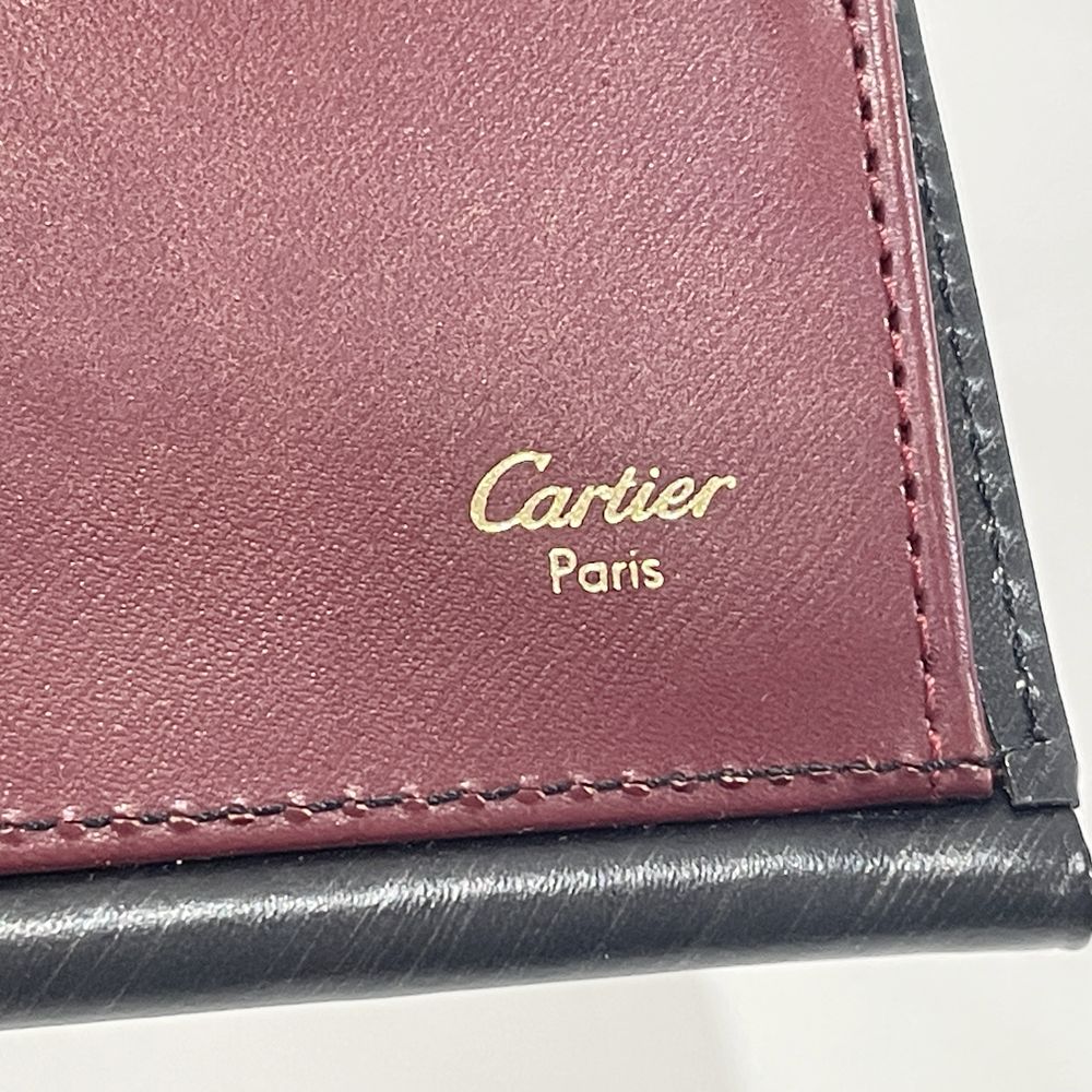 CARTIER(カルティエ) トリニティ 折りたたみ ハンドル付き ポーチ 長財布 レザー レディース【中古AB】20240803