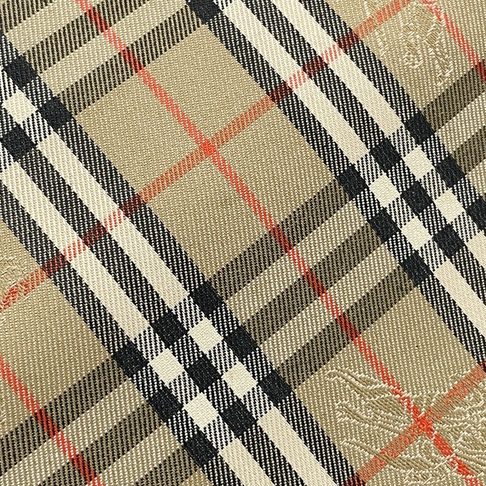 BURBERRY(バーバリー) ロゴ チェック チャーム付き ハンドバッグ キャンバス/レザー レディース【中古B】20240720