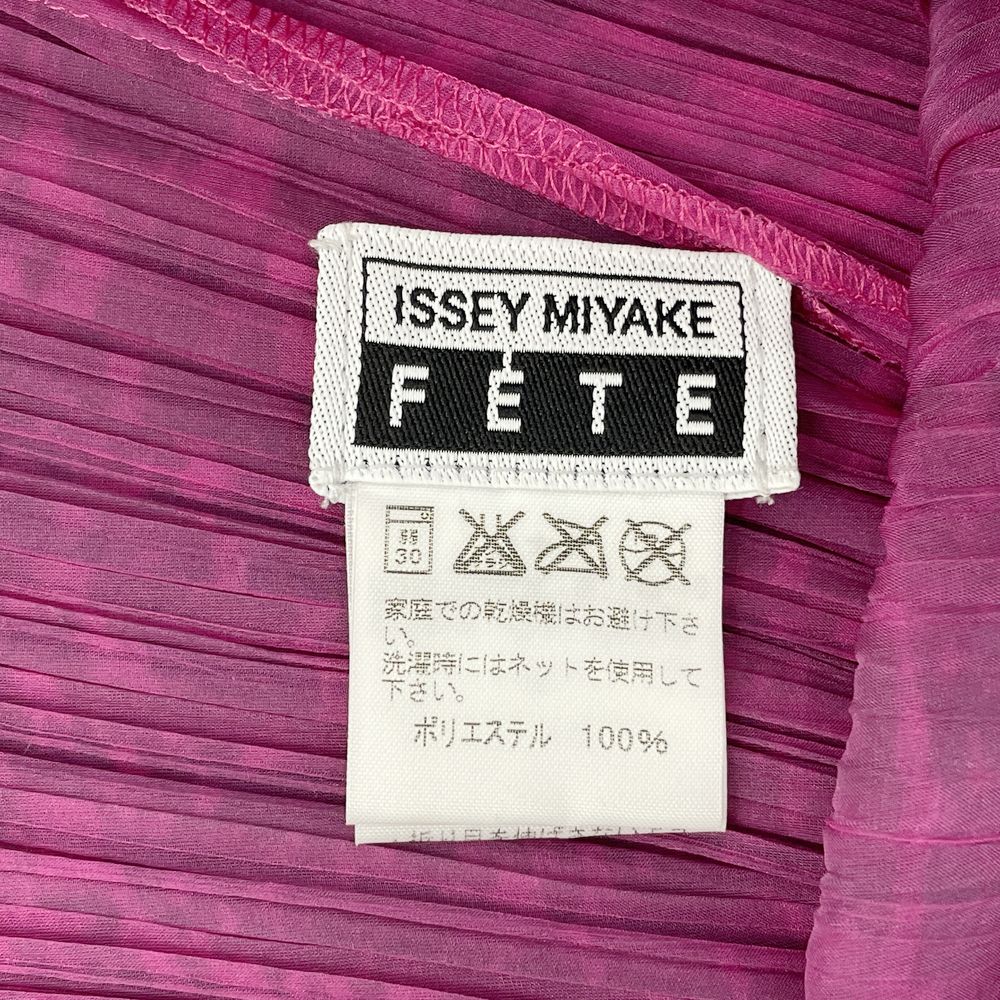 ISSEY MIYAKE(イッセイミヤケ) FETE フェット プリーツ加工 総柄 ノースリーブ サイズ3 IF72FJ287 カットソー ポリエステル レディース【中古B】20240719