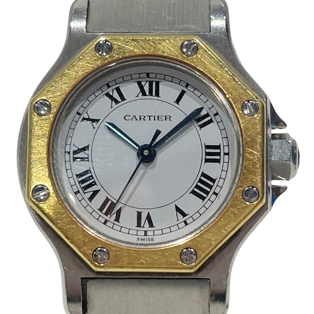 CARTIER(カルティエ) サントスオクタゴンSM 自動巻き 腕時計 ステンレススチール/K18イエローゴールド レディース【中古】20241104