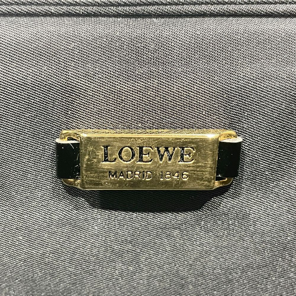 LOEWE(ロエベ) ロゴ レオパード バニティ ミニ ヴィンテージ ハンドバッグ エナメル/PVC 【中古B】20240727