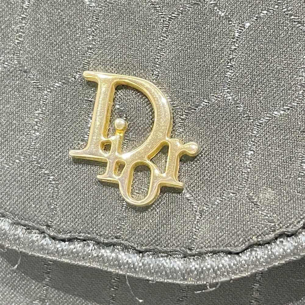 Christian Dior(クリスチャンディオール) ロゴ金具 ハニカム チェーン 斜め掛け ヴィンテージ ショルダーバッグ キャンバス/レザー レディース【中古AB】20240727