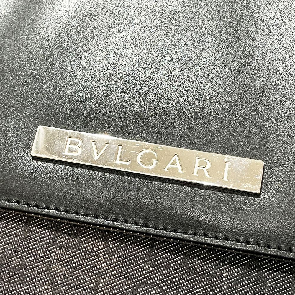 BVLGARI(ブルガリ) ロゴマニア ロゴプレート ハンドバッグ デニム/レザー レディース【中古B】20240804