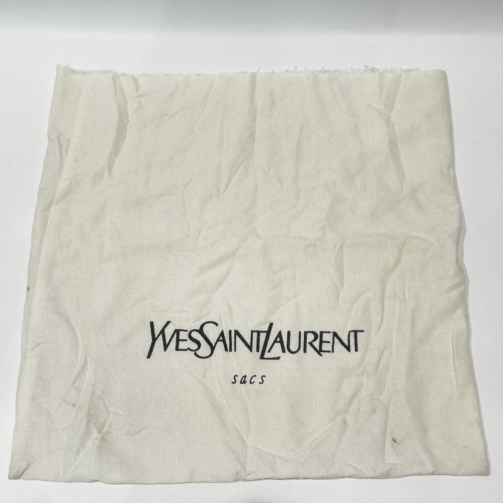 YVES SAINT LAURENT(イヴ・サンローラン) サイド 編み込み デザイン スクエア型 ヴィンテージ トートバッグ レザー レディース【中古AB】20240727