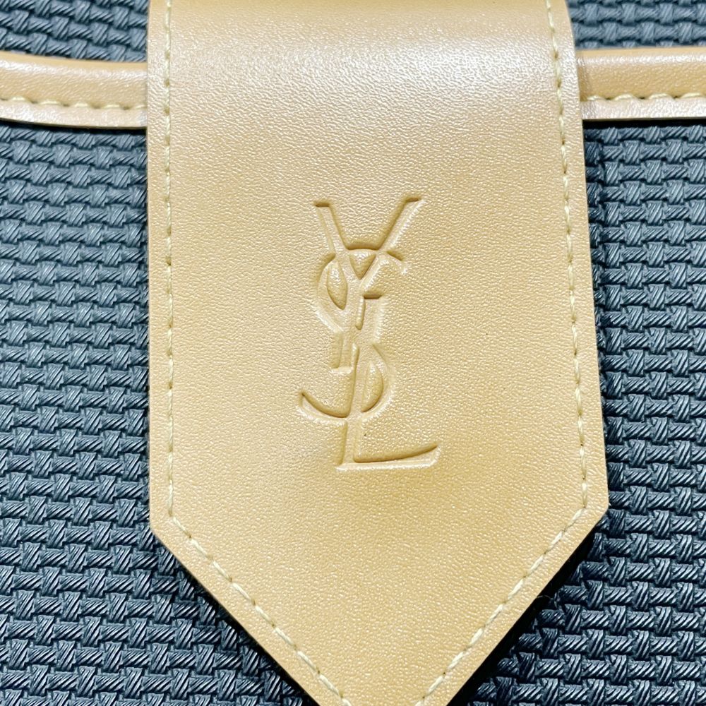 YVES SAINT LAURENT(イヴ・サンローラン) YSL ロゴ ヴィンテージ ボストンバッグ PVC/レザー レディース【中古B】20240727