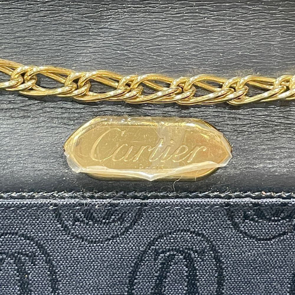 CARTIER(カルティエ) サファイアライン ミニ チェーン 肩掛け 2WAY ショルダーバッグ レザー レディース【中古B】20240727