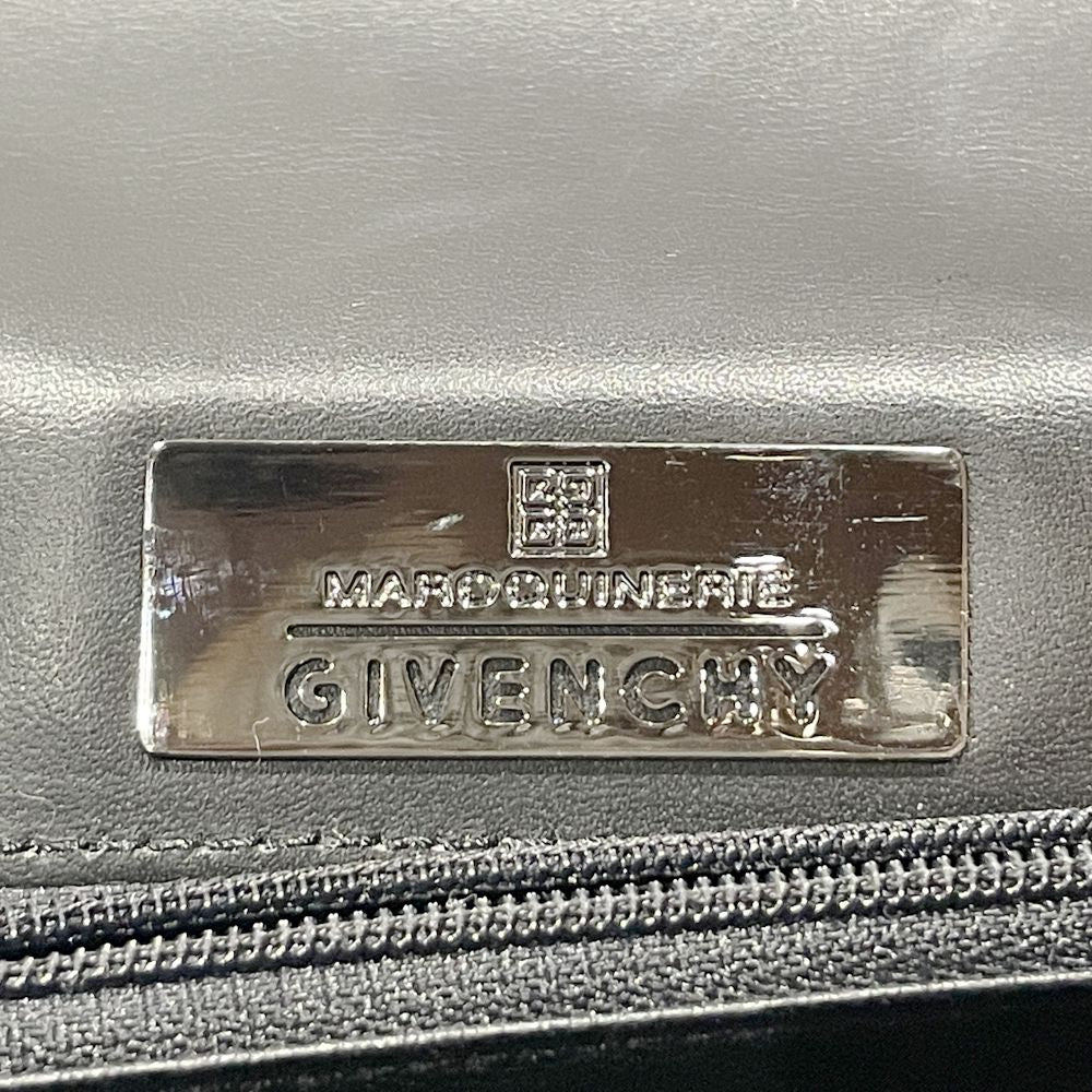 GIVENCHY(ジバンシィ) ロゴ プレート トップハンドル ヴィンテージ ハンドバッグ レザー レディース【中古B】20240727