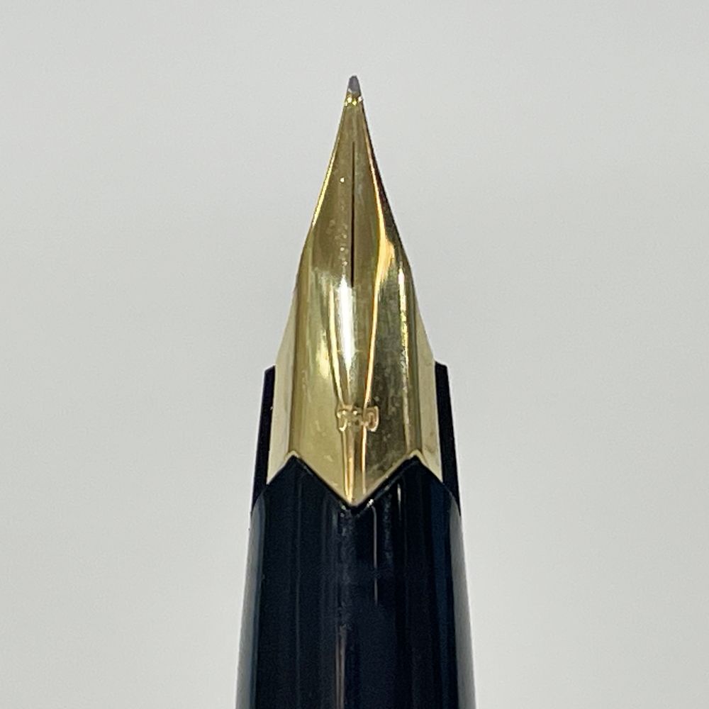 中古AB/使用感小】MONTBLANC モンブラン ヴィンテージ ＃121 ペン先750 字幅EF細字 ポンプ式 ユニセックス 万年筆  ブラック20482742