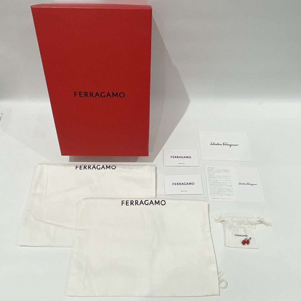 中古SA/極美品】Salvatore Ferragamo サルヴァトーレフェラガモ サイズ5.5（JP23cm）ERA85 ミュール パンプス  シューズ レディース サンダル 07466392 レッド20482754