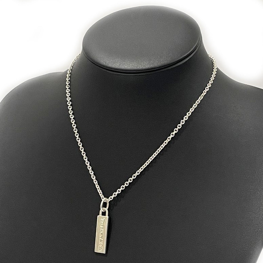 TIFFANY&Co.(ティファニー) ロゴ バー プレート ネックレス シルバー925 レディース【中古B】20240728