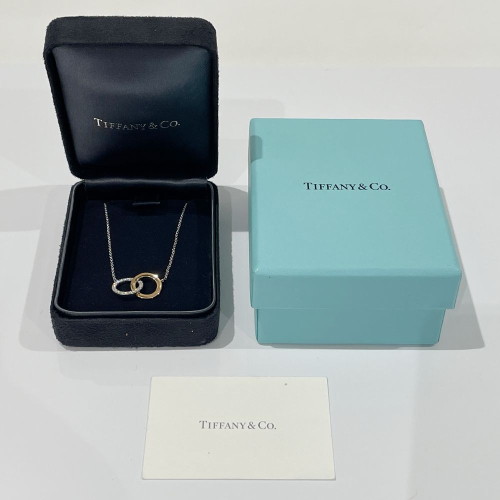 TIFFANY&Co.(ティファニー) 1837 インターロッキングサークルダイヤ ネックレス K18ホワイトゴールド/K18ピンクゴールド レディース【中古B】20240731