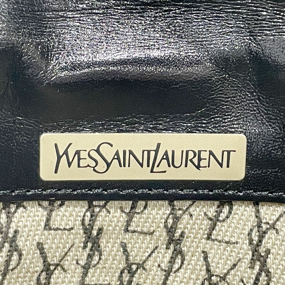 YVES SAINT LAURENT(イヴ・サンローラン) Vステッチ スクエア型 ヴィンテージ クラッチバッグ レザー レディース【中古AB】20240727