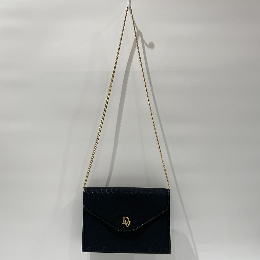 中古AB/使用感小】Christian Dior クリスチャンディオール ロゴ金具 ハニカム チェーン 斜め掛け ヴィンテージ レディース  ショルダーバッグ20483502