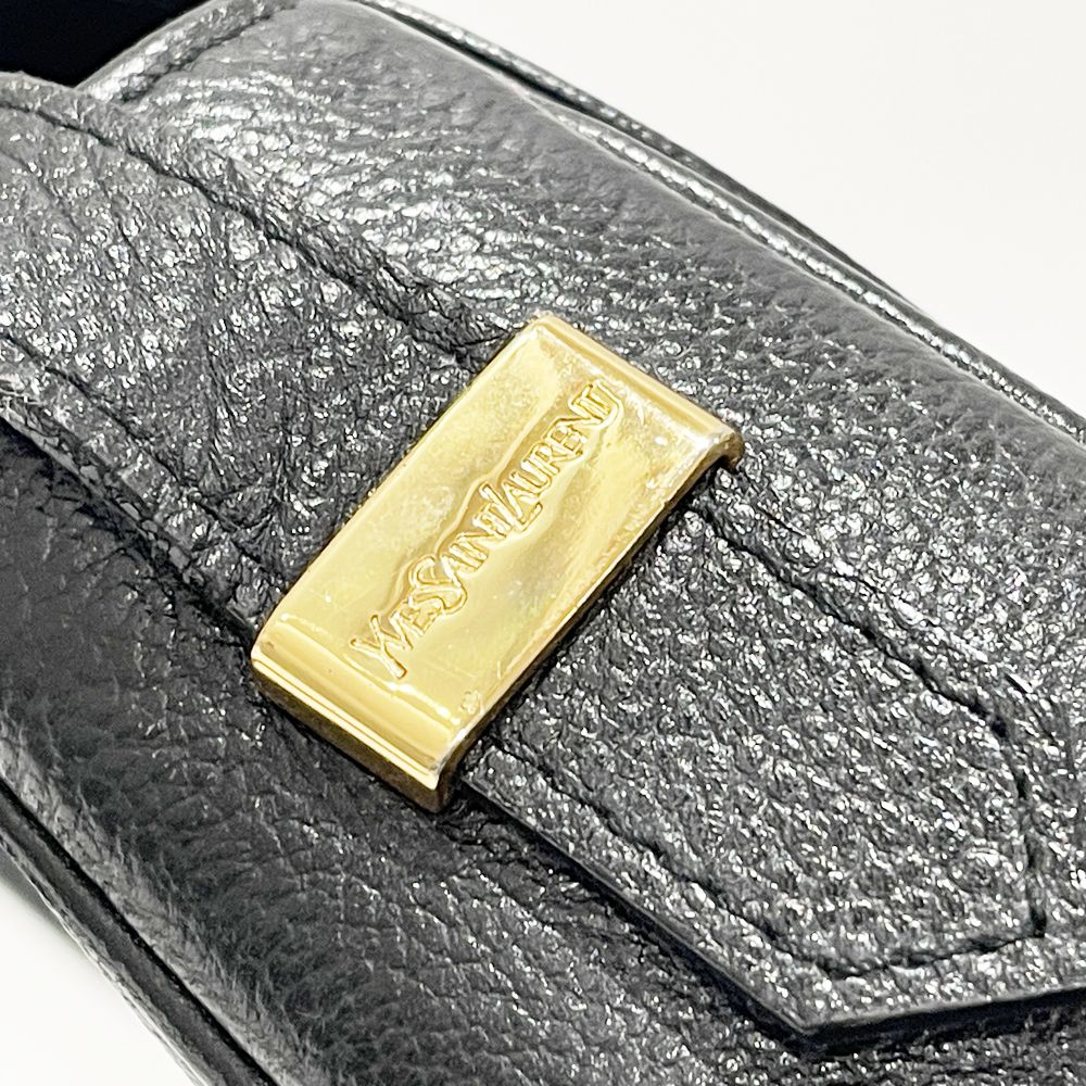 YVES SAINT LAURENT(イヴ・サンローラン) YSLロゴ ヴィンテージ 斜め掛け ショルダーバッグ レザー レディース【中古AB】20240804