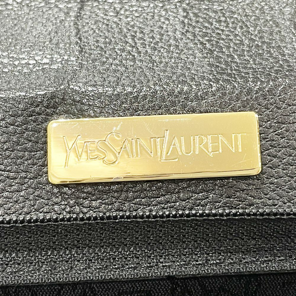 YVES SAINT LAURENT(イヴ・サンローラン) YSLロゴ ヴィンテージ 斜め掛け ショルダーバッグ レザー レディース【中古AB】20240804