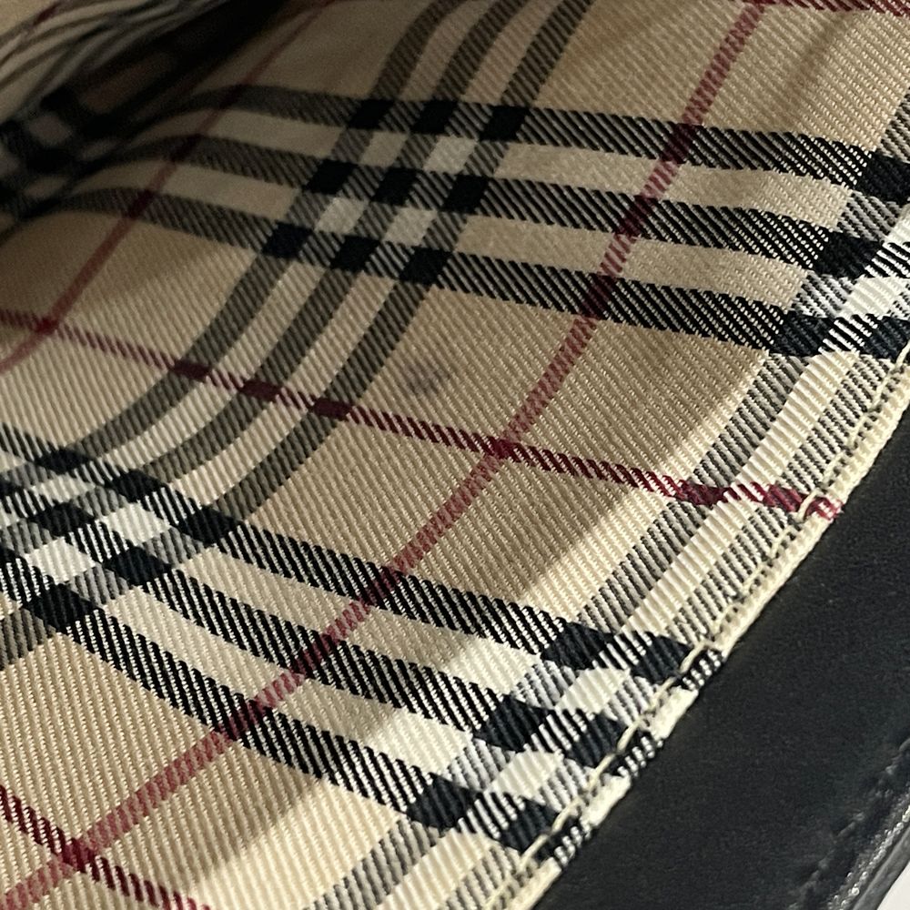 BURBERRY(バーバリー) ロゴ 内部チェック ハンドバッグ レザー レディース【中古B】20240803