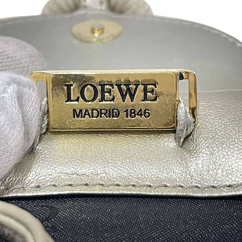 LOEWE(ロエベ) ロゴ ナッパ ミニ 斜め掛け ヴィンテージ ショルダーバッグ レザー レディース【中古B】20240803