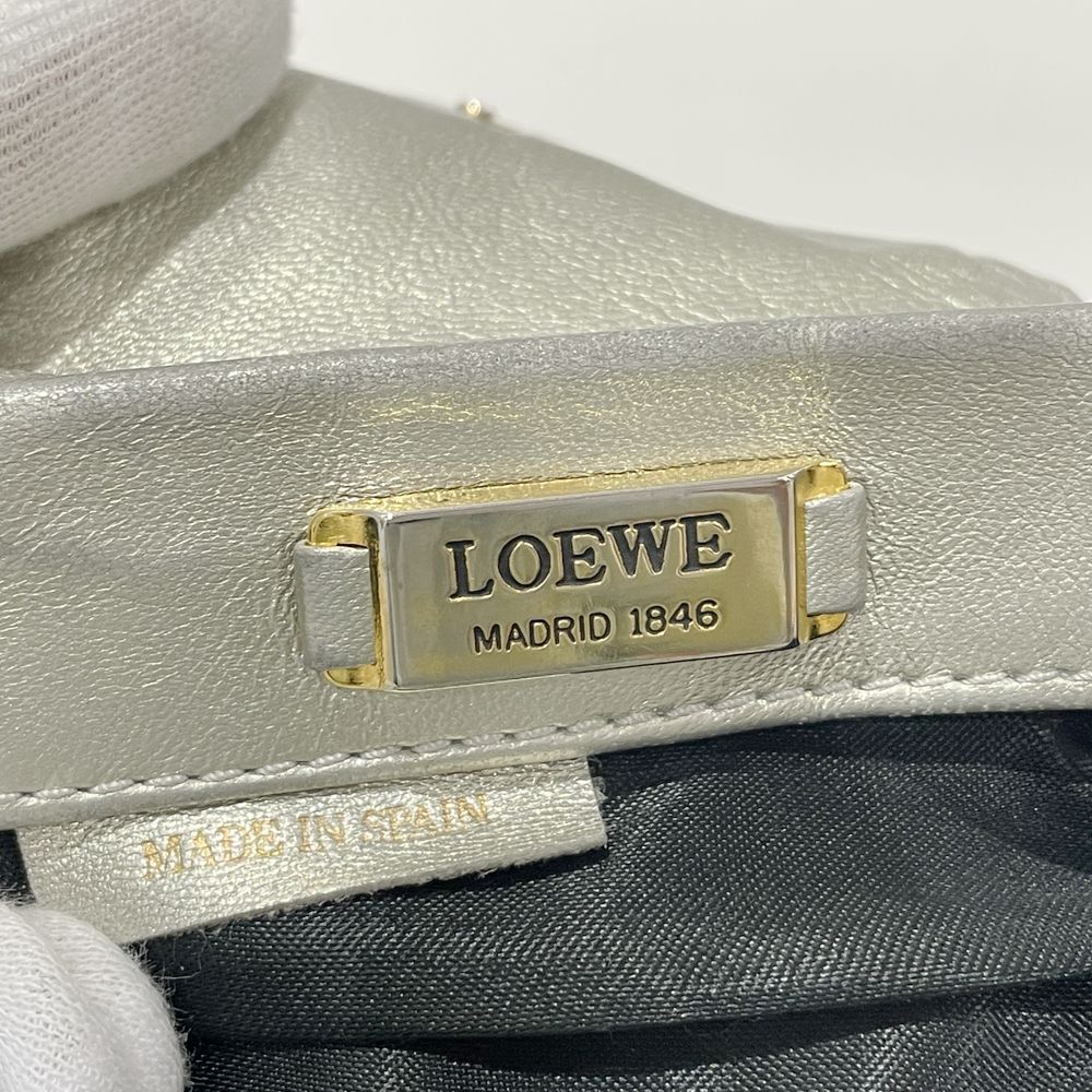 LOEWE(ロエベ) ロゴ ナッパ ミニ 斜め掛け ヴィンテージ ショルダーバッグ レザー レディース【中古B】20240803