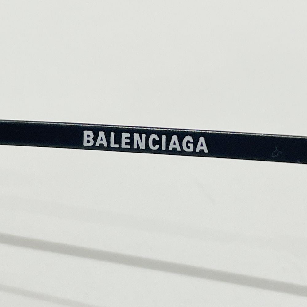 BALENCIAGA(バレンシアガ) レンズにロゴ☆ リムレス フチなし ロゴマニア BB0055S サングラス メタル/ ユニセックス【中古A】20240817