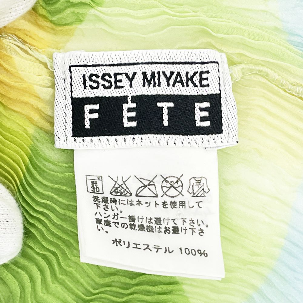 ISSEY MIYAKE(イッセイミヤケ) FETE フェット ねじり プリーツ加工 透け感 アーガイル サイズ2 IF92FJ270 ブラウス ポリエステル レディース【中古AB】20240804