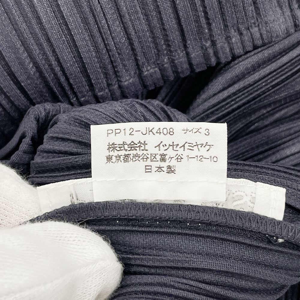 PLEATS PLEASE(プリーツプリーズ) イッセイミヤケ プリーツ加工 ハイネック 半袖 サイズ3 PP12-JK408 カットソー レディース【中古AB】20240804