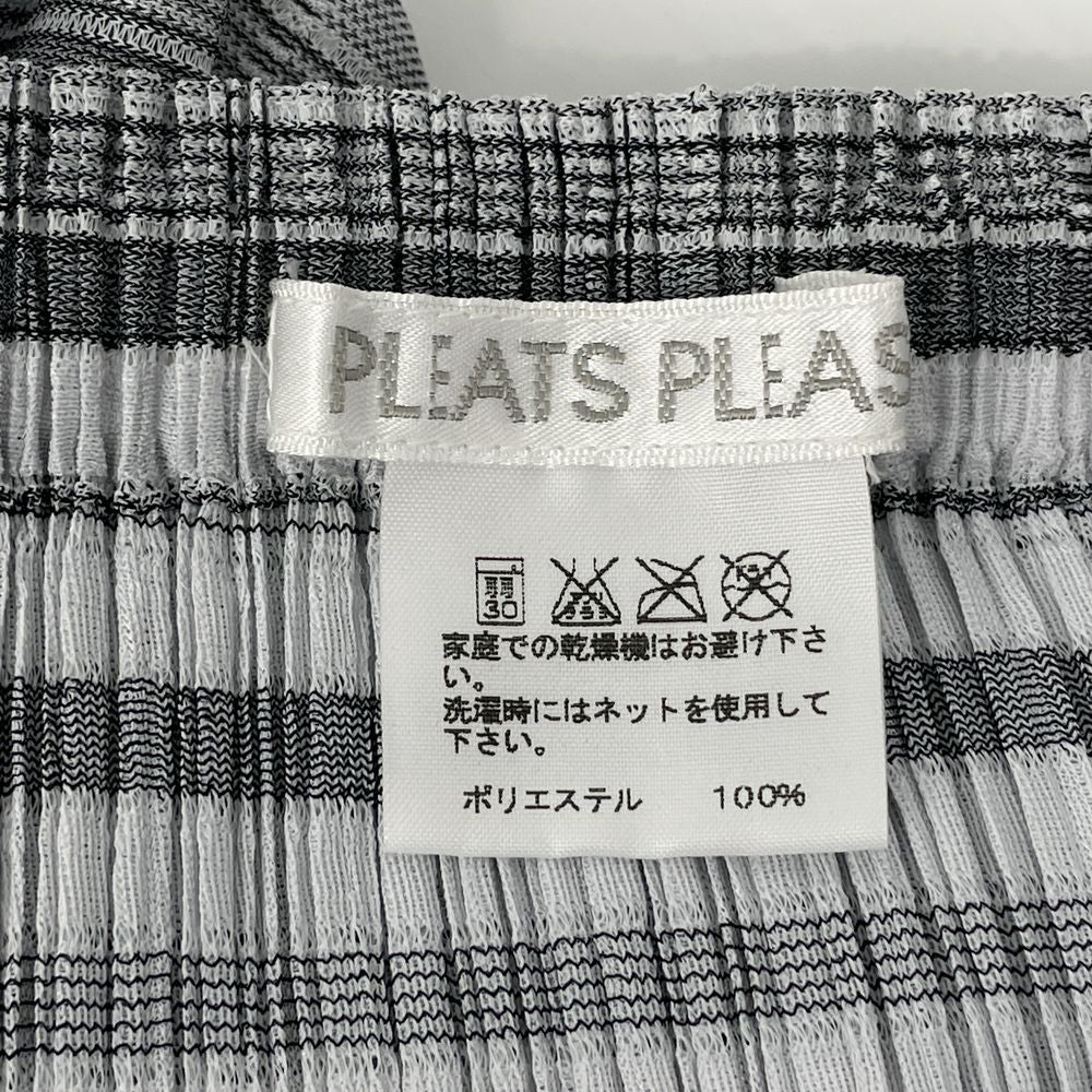 PLEATS PLEASE(プリーツプリーズ) イッセイミヤケ プリーツ加工 ストライプ シャツ＆スカート セット サイズ3/5 セットアップ ポリエステル レディース【中古AB】20240804