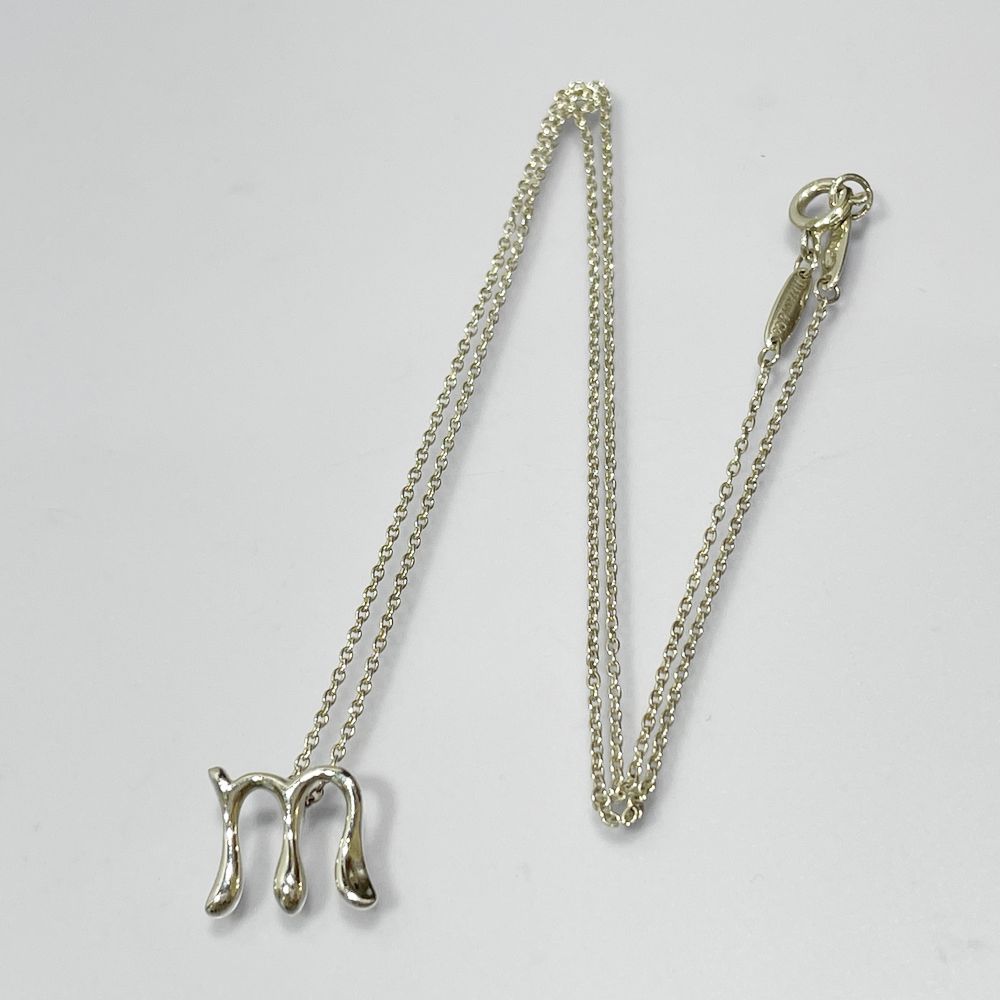 中古AB/使用感小】TIFFANY&Co. ティファニー イニシャルｍ シルバー925 レディース ネックレス シルバー20484047