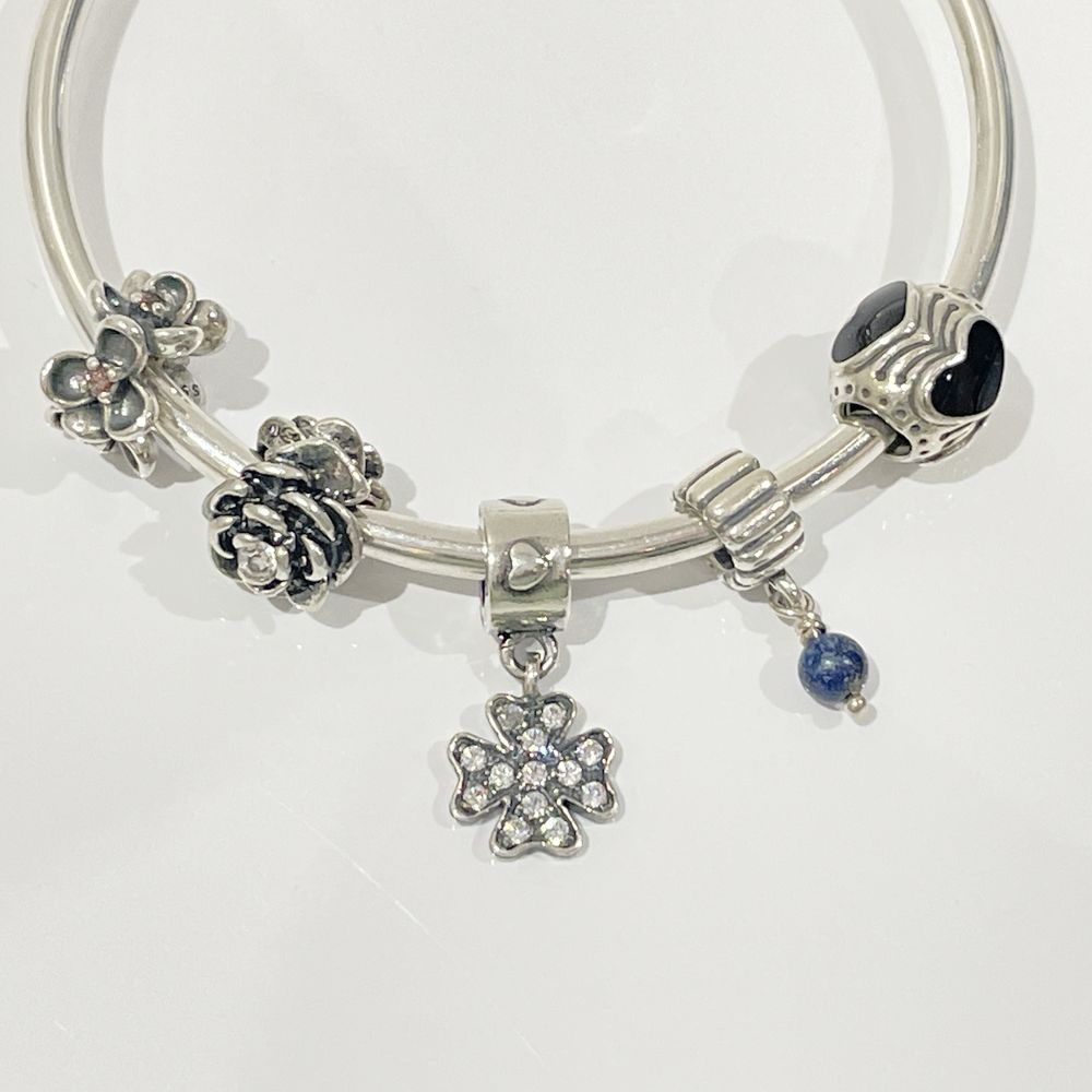 中古B/標準】PANDORA パンドラ チャーム シルバー925 レディース バングル シルバー20484057