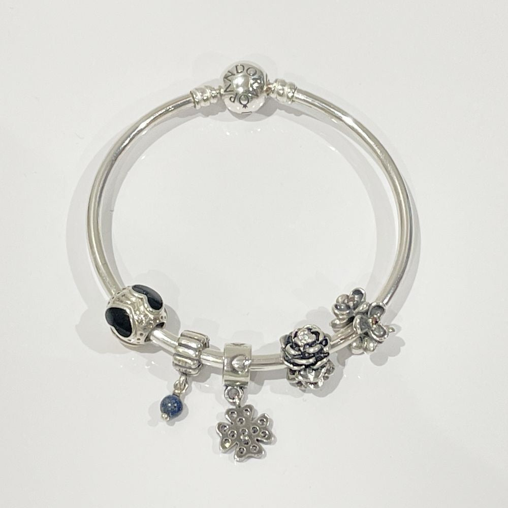 中古B/標準】PANDORA パンドラ チャーム シルバー925 レディース バングル シルバー20484057