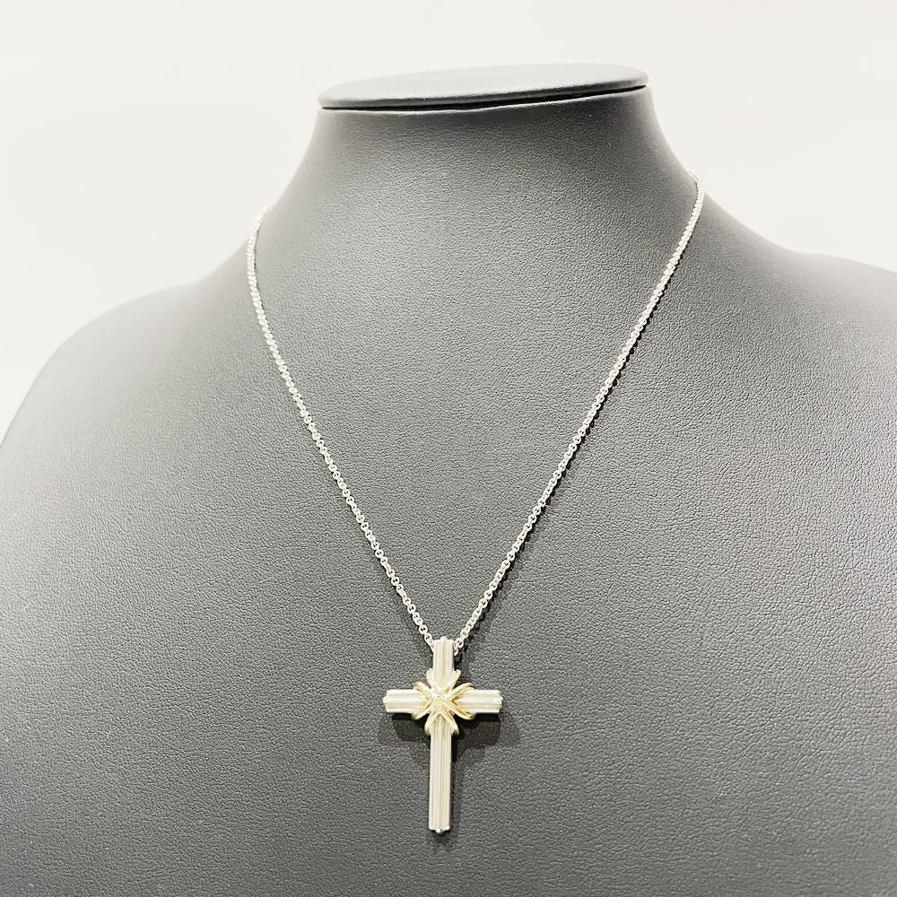 TIFFANY&Co.(ティファニー) シグネチャークロス ネックレス シルバー925/K18イエローゴールド ユニセックス【中古B】20240821