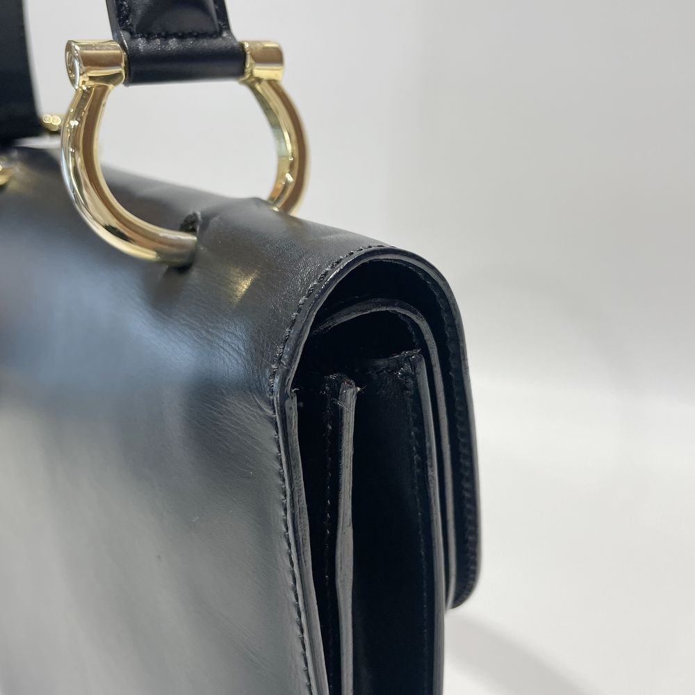 CELINE(セリーヌ) リング金具 トップハンドル ダブルフラップ ヴィンテージ ハンドバッグ レザー レディース【中古AB】20240824