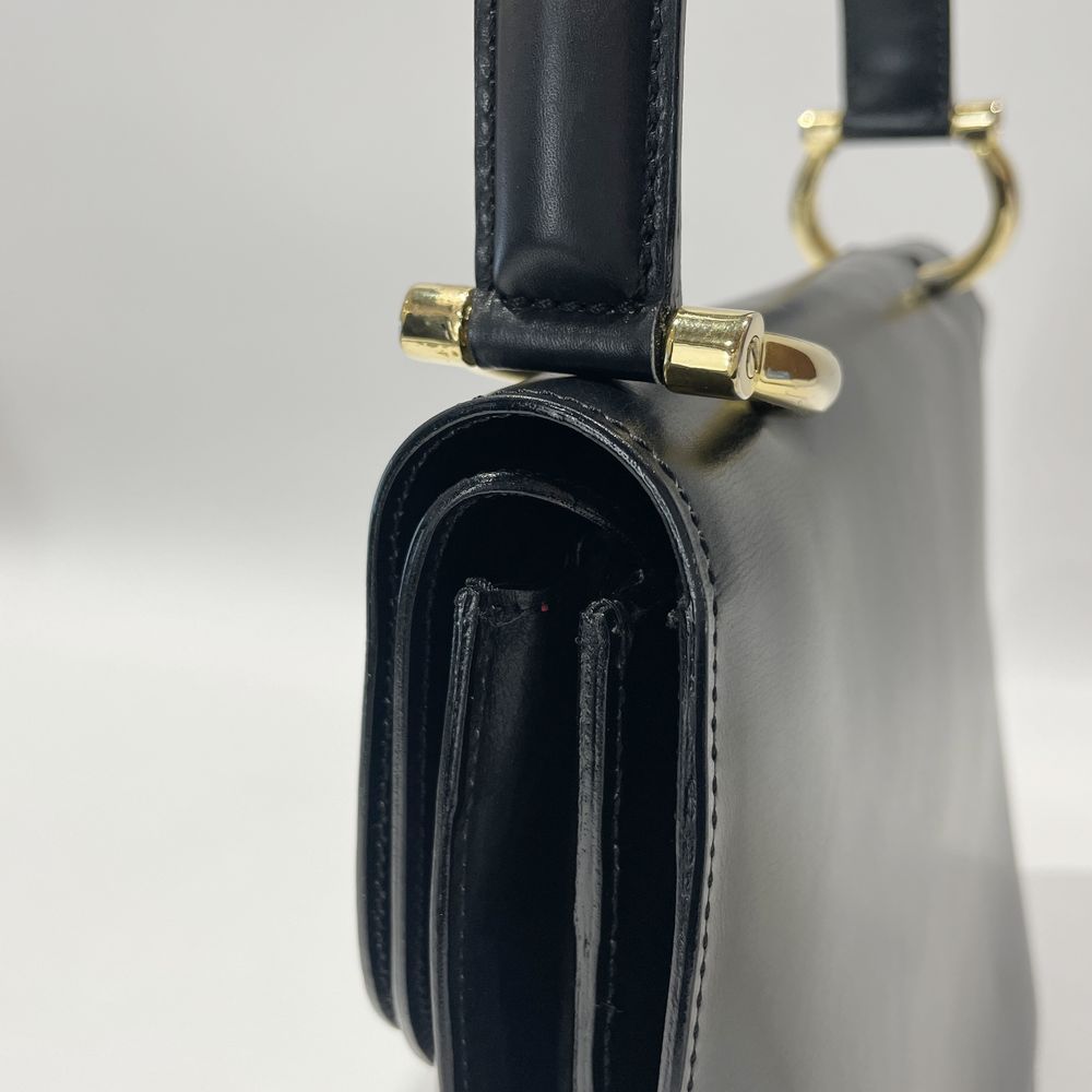 CELINE(セリーヌ) リング金具 トップハンドル ダブルフラップ ヴィンテージ ハンドバッグ レザー レディース【中古AB】20240824