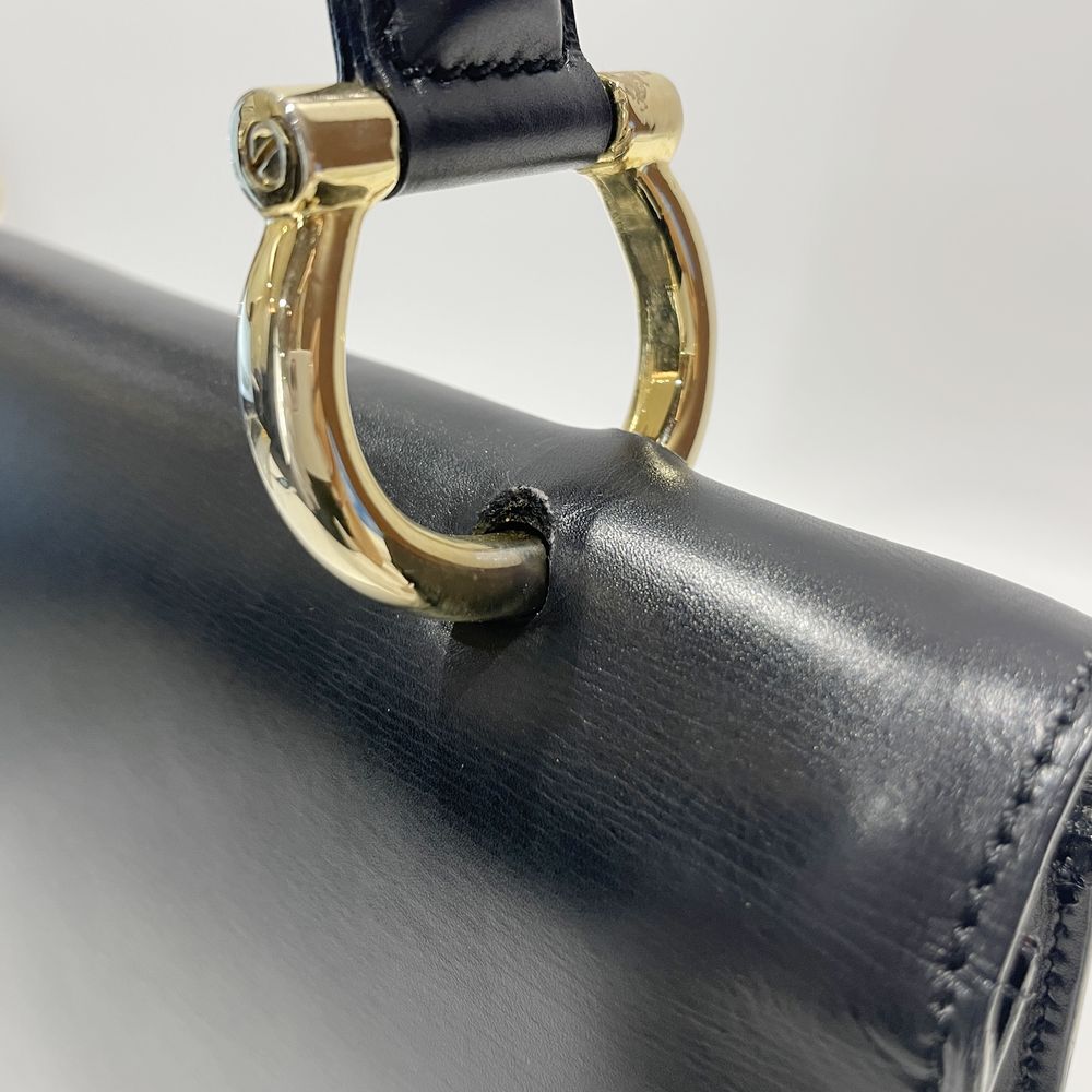 CELINE(セリーヌ) リング金具 トップハンドル ダブルフラップ ヴィンテージ ハンドバッグ レザー レディース【中古AB】20240824