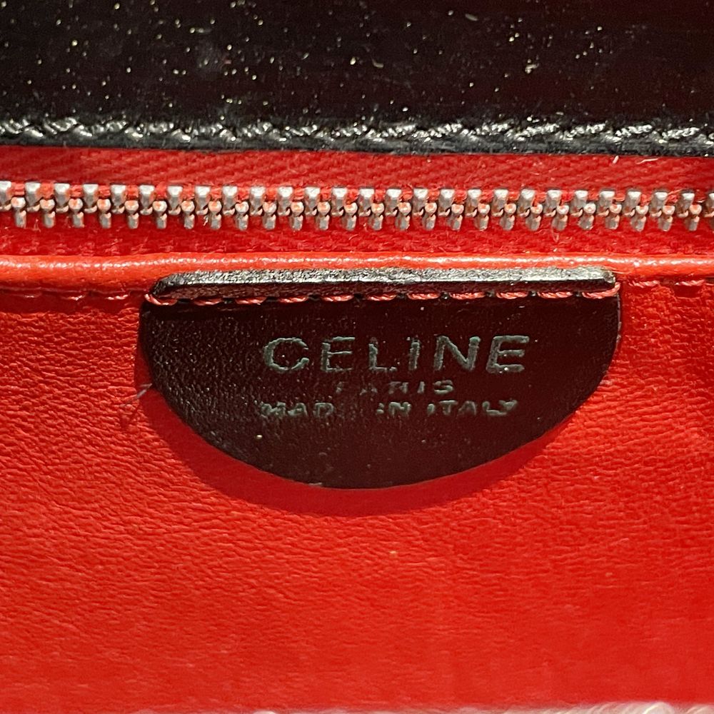 CELINE(セリーヌ) リング金具 トップハンドル ダブルフラップ ヴィンテージ ハンドバッグ レザー レディース【中古AB】20240824