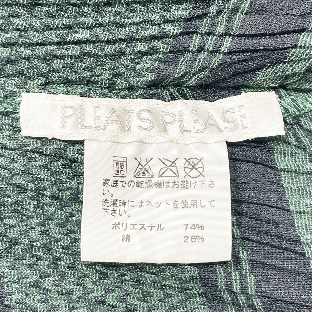 PLEATS PLEASE(プリーツプリーズ) イッセイミヤケ プリーツ加工 総柄 ノースリーブ サイズ4 PP11-JT568 ワンピース ポリエステル/コットン レディース【中古AB】20240817