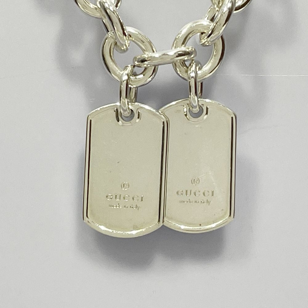 中古AB/使用感小】GUCCI グッチ レア ダブルタグ ドッグタグ シルバー925 メンズ ネックレス シルバー20485000