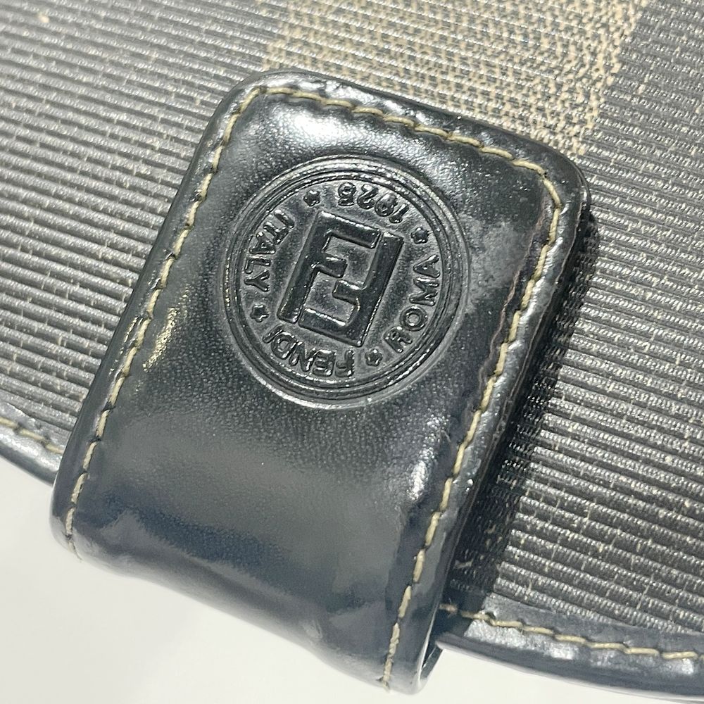 FENDI(フェンディ) FFロゴ ペカン ヴィンテージ 二つ折り財布 PVC/レザー レディース【中古B】20240928