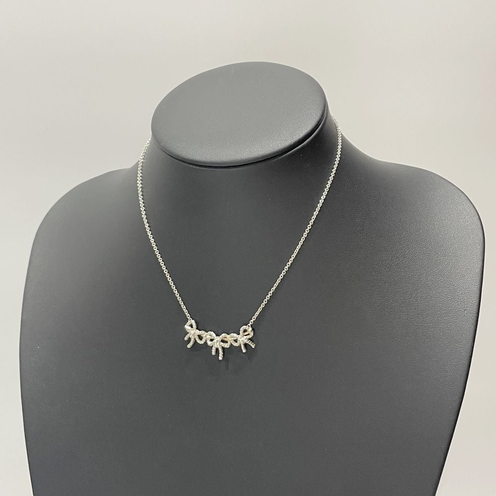 TIFFANY&Co.(ティファニー) トリプルリボン コンビ ネックレス シルバー925/K18イエローゴールド レディース【中古AB】20240305