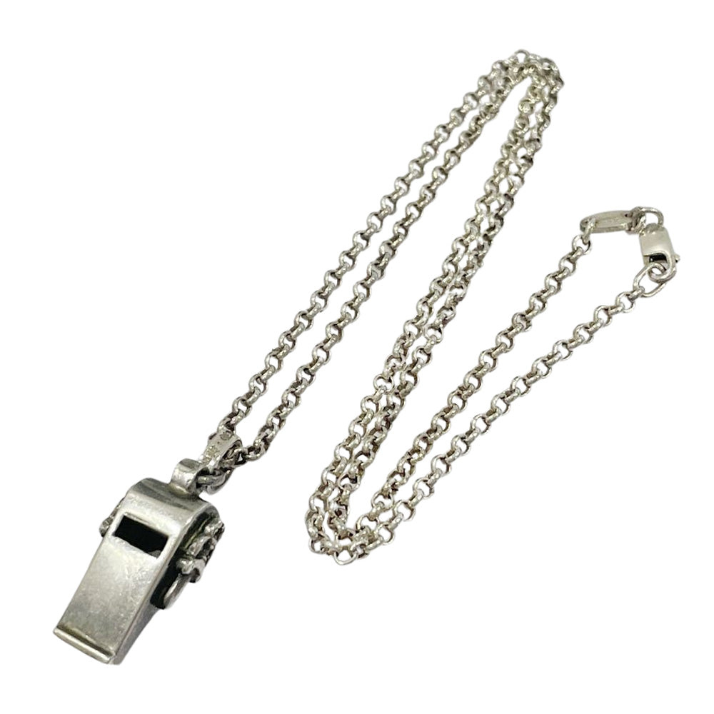 CHROME HEARTS(クロムハーツ) タイニーホイッスルスモール×ロールチェーン 16 ネックレス シルバー925 ユニセックス【中古AB】20240807