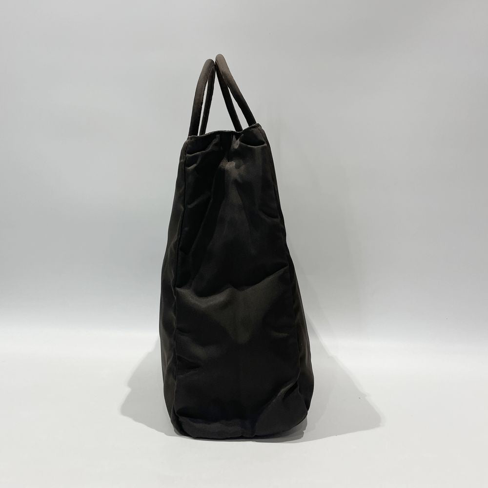 中古AB/使用感小】PRADA プラダ 三角ロゴ プレート テスート レディース トートバッグ B6244 ブラウン20485650