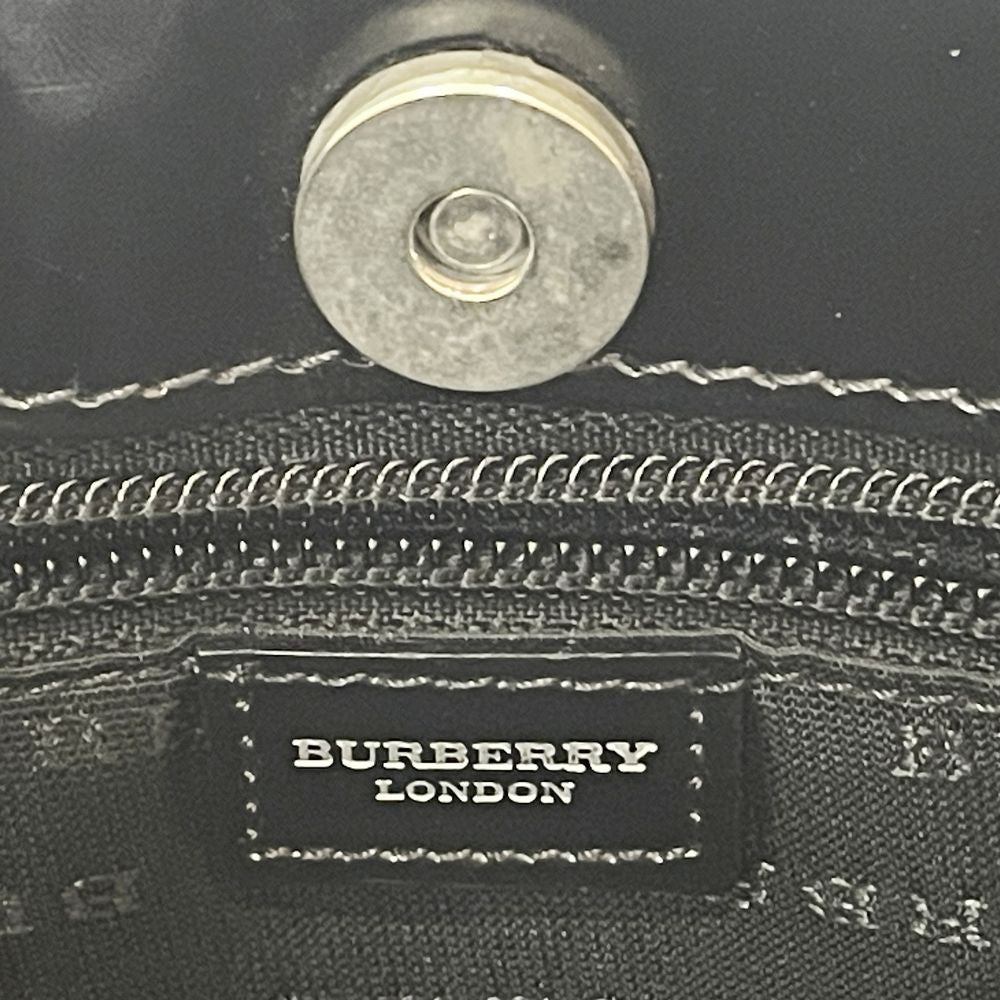 BURBERRY(バーバリー) ロンドン チェック ロゴチャーム付き トートバッグ PVC/レザー レディース【中古B】20240810