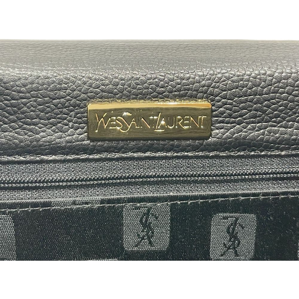 YVES SAINT LAURENT(イヴ・サンローラン) YSL ロゴ トップハンドル ヴィンテージ ハンドバッグ レザー レディース【中古AB】20240824