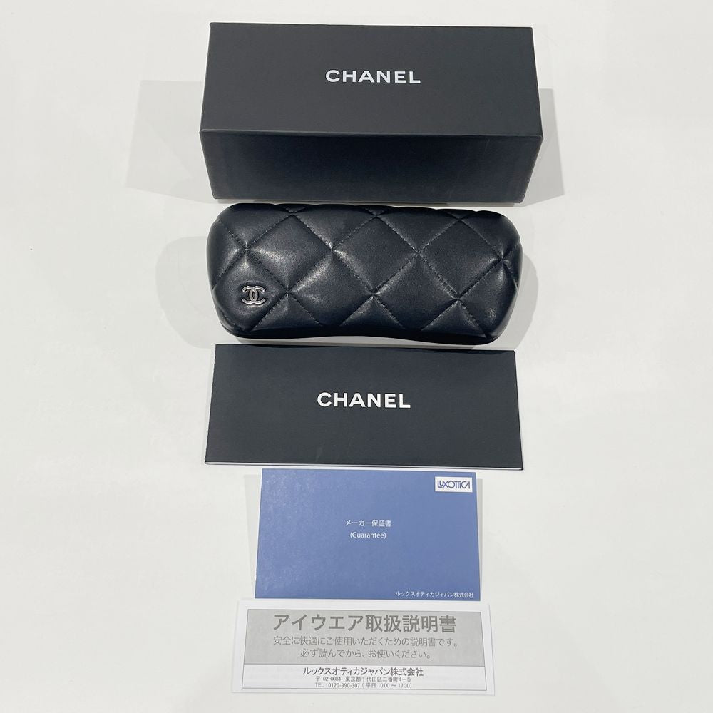 CHANEL(シャネル) ロゴ フォックス ココマーク バネ蝶番 アイウェア 3393-A 眼鏡 プラスチック/ ユニセックス【中古BC】