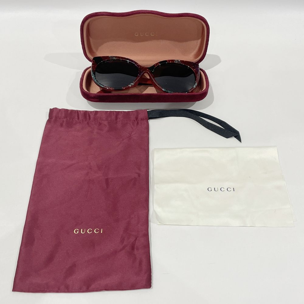 GUCCI(グッチ) キャットアイ ラメ ストライプ インターロッキング GG0325SA サングラス プラスチック ユニセックス【中古A】20240817