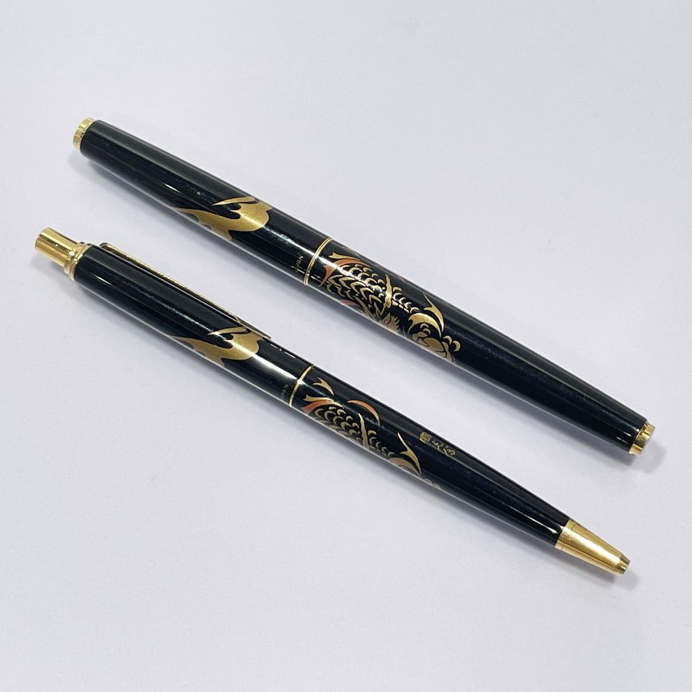 中古AB/使用感小】PILOT パイロット 2点セット 国光会 旧型 ボールペン 龍 竜 蒔絵 14K585 まとめ ユニセックス 万年筆  ブラック20485947