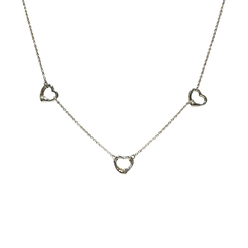 TIFFANY&Co.(ティファニー) オープンハート 3連 トリプルハート ネックレス シルバー925 レディース【中古B】20240911